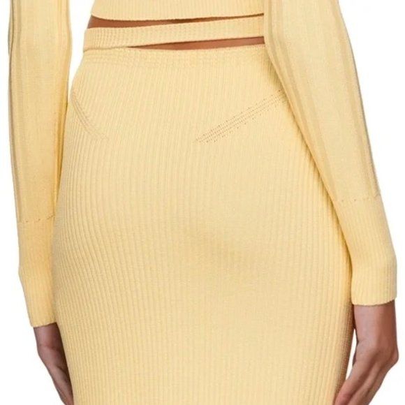 Anna October - Yellow Stevi Knitted Midi Skirt - 2022 season Brand new without t - Picture 9 of 9